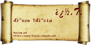Ősze Tícia névjegykártya